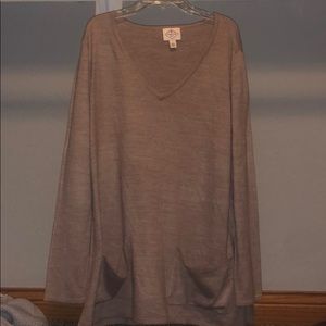 St John’s Bay Tan Sweater with pockets